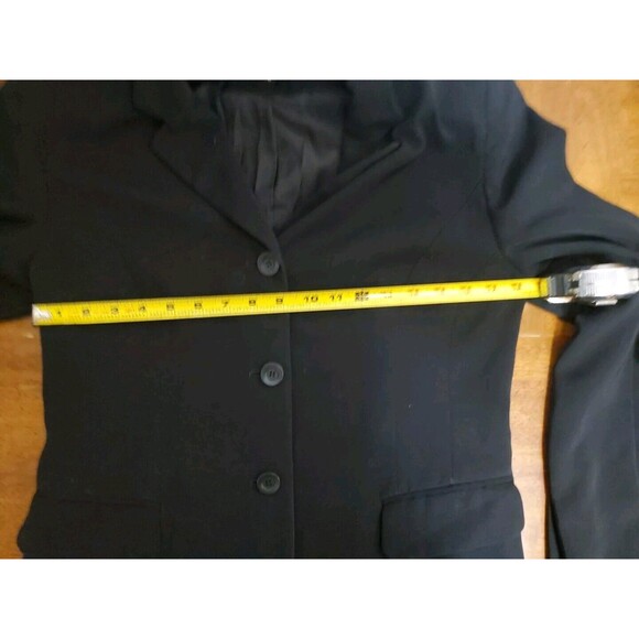 Philippe Adec Paris Women's Black Oversized Long Blazer Jacket Coat Size 8 - Picture 5 of 10